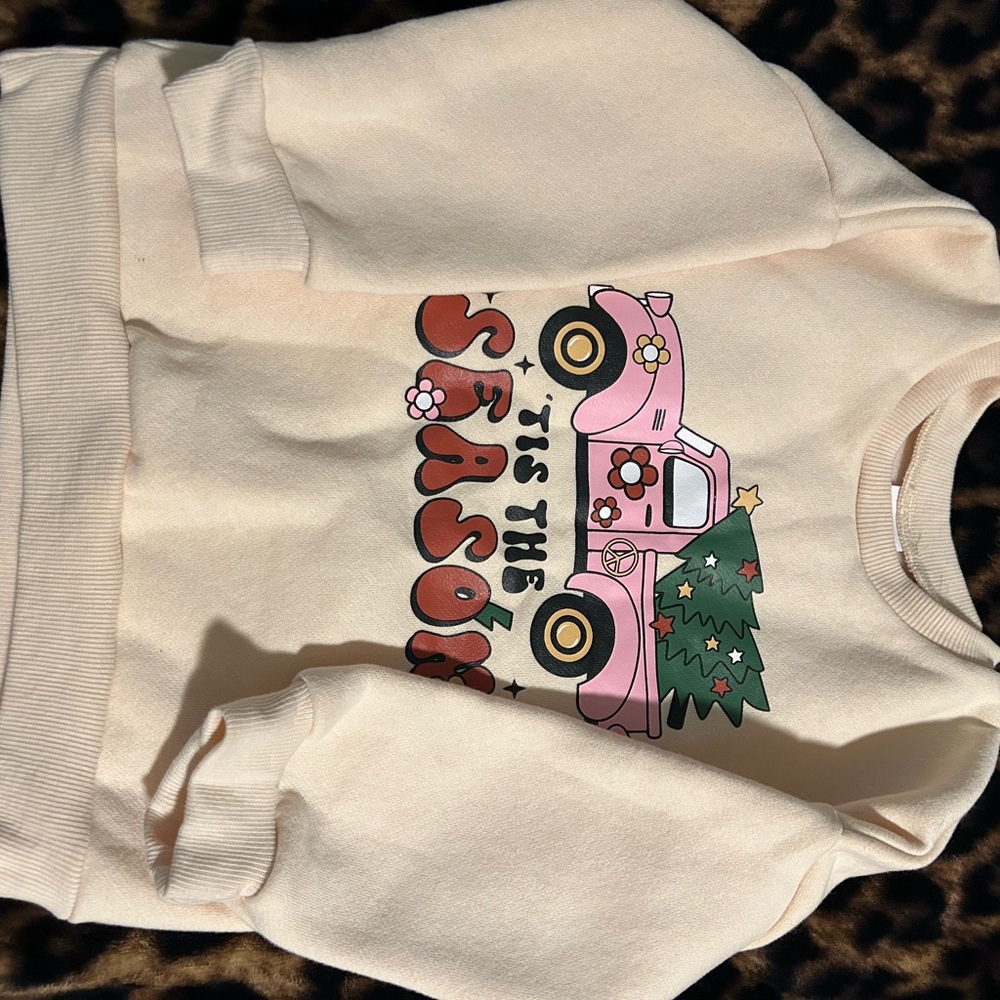 Kids Beige 'Tis the Season' Sweatshirt